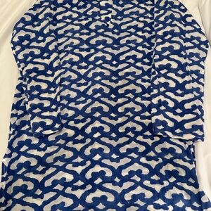 Roberta Roller Rabbit Women's Big Cata Kurta Size Medium Blue